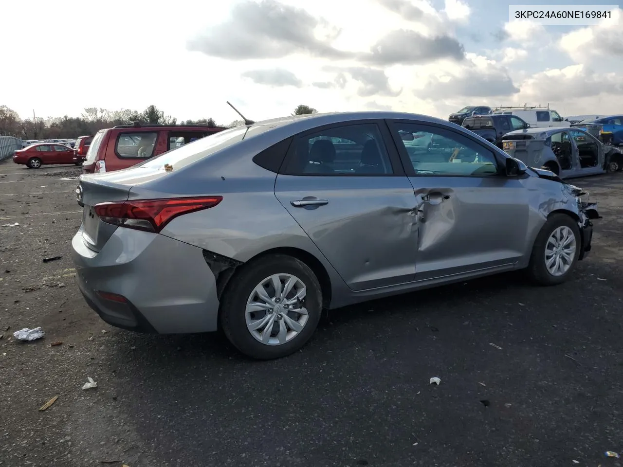 2022 Hyundai Accent Se VIN: 3KPC24A60NE169841 Lot: 79645344