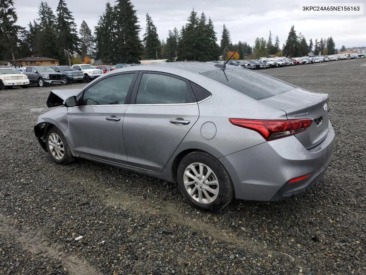 2022 Hyundai Accent Se VIN: 3KPC24A65NE156163 Lot: 80261894