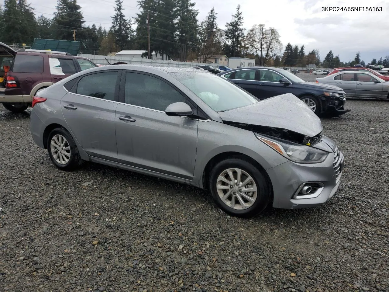 2022 Hyundai Accent Se VIN: 3KPC24A65NE156163 Lot: 80261894