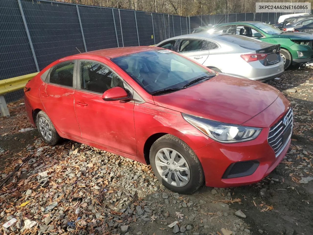 2022 Hyundai Accent Se VIN: 3KPC24A62NE160865 Lot: 81189784