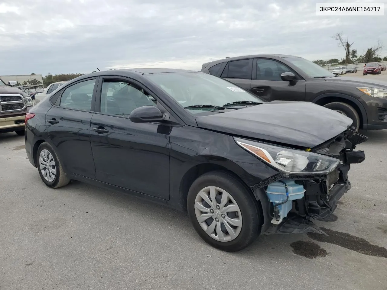 2022 Hyundai Accent Se VIN: 3KPC24A66NE166717 Lot: 81620664