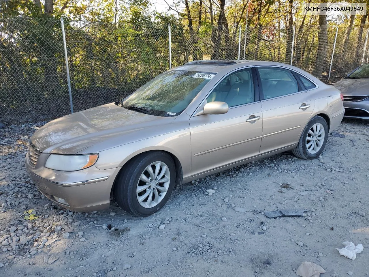 2006 Hyundai Azera Se VIN: KMHFC46F36A049549 Lot: 75206174