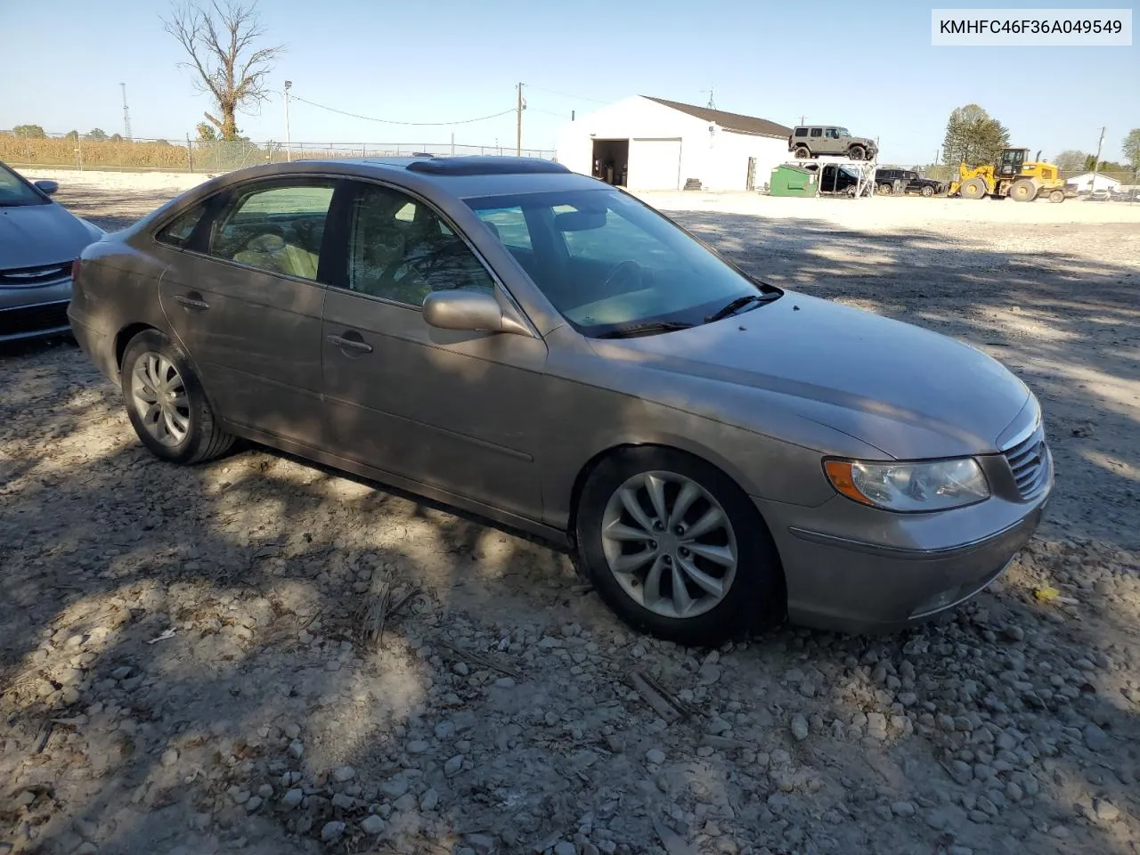 2006 Hyundai Azera Se VIN: KMHFC46F36A049549 Lot: 75206174