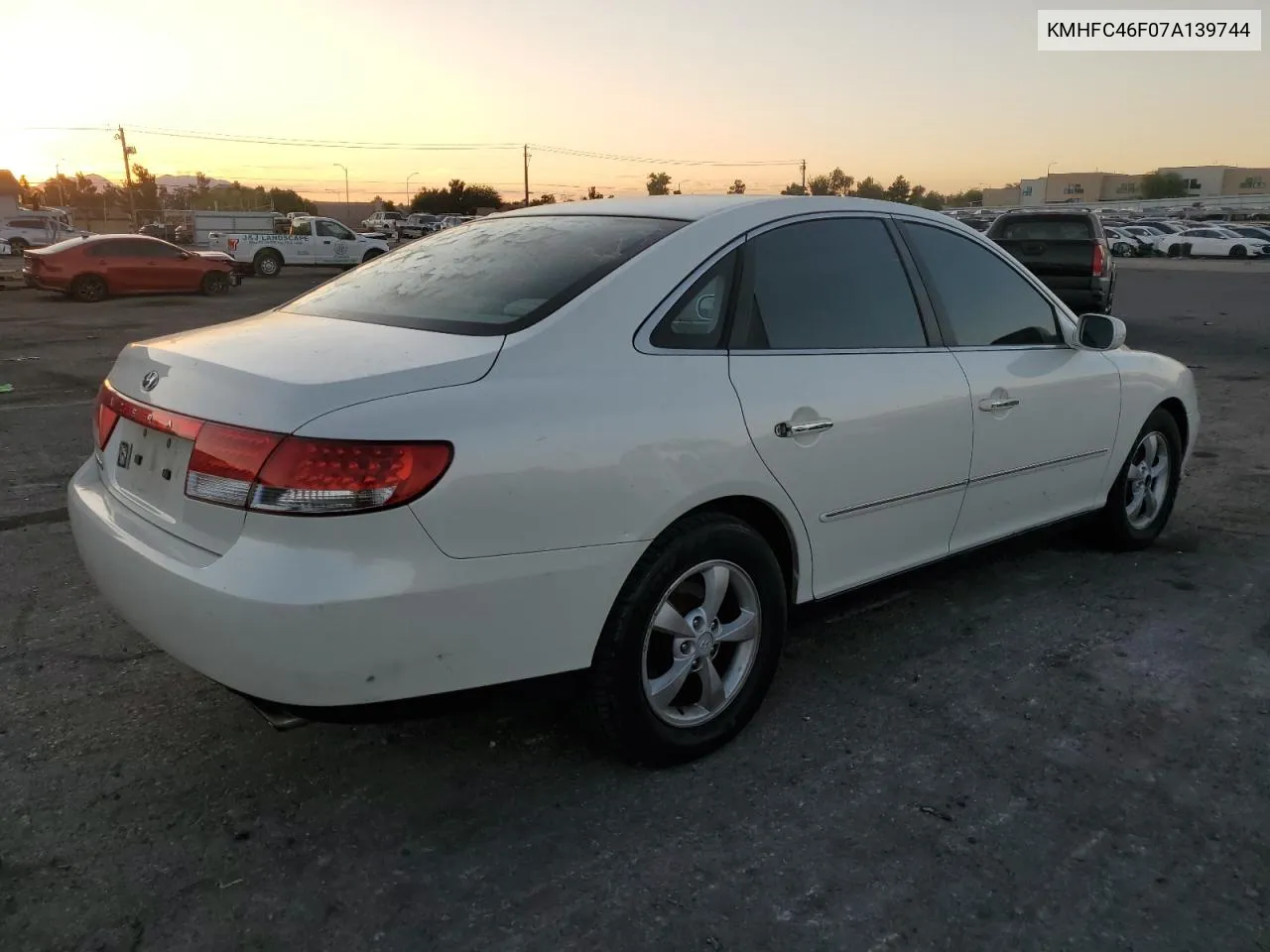 2007 Hyundai Azera Se VIN: KMHFC46F07A139744 Lot: 74995734