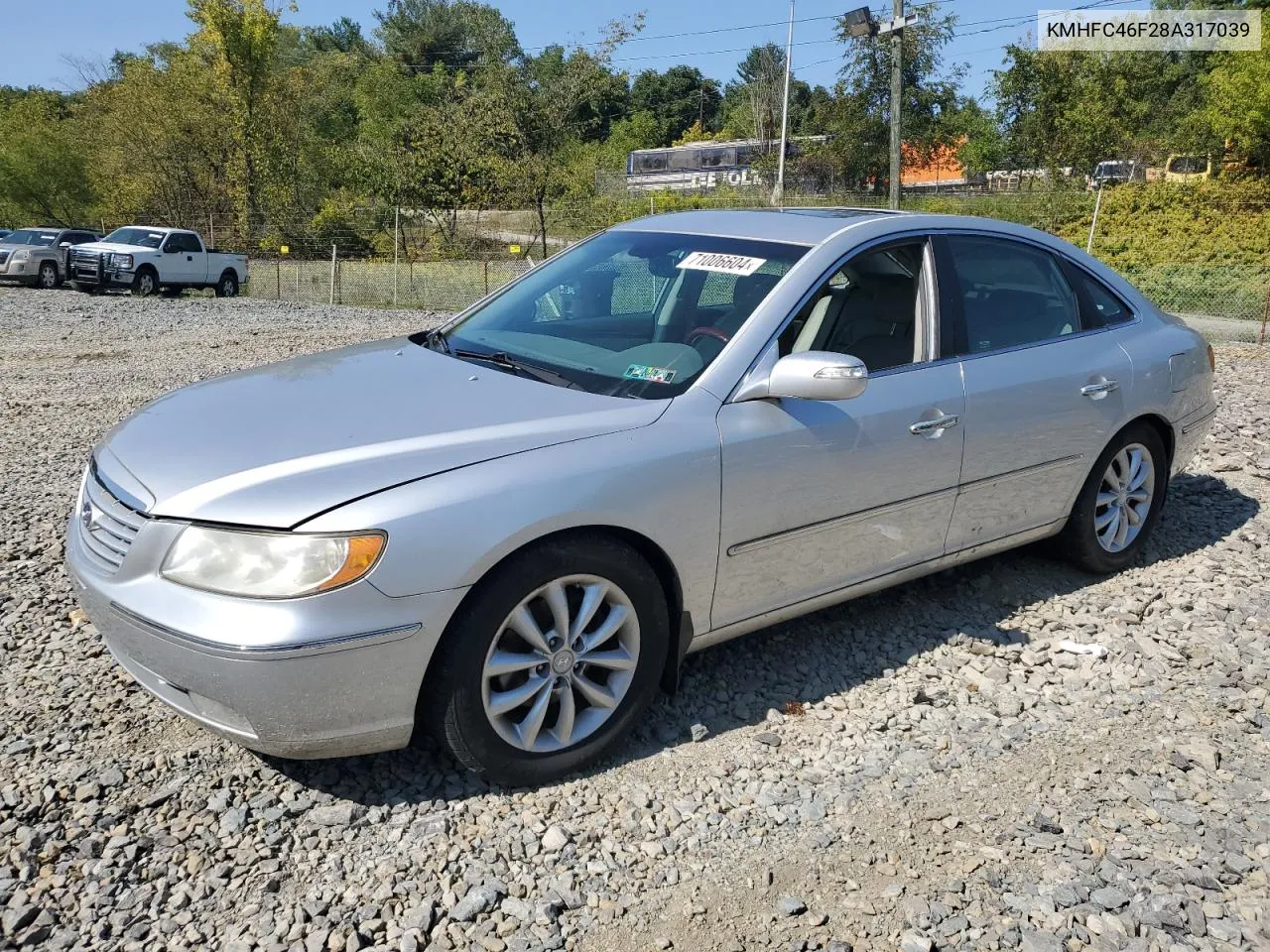 2008 Hyundai Azera Se VIN: KMHFC46F28A317039 Lot: 71006604