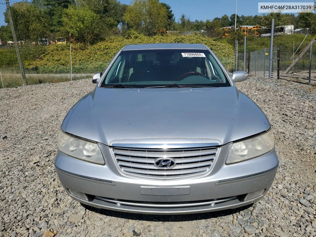 2008 Hyundai Azera Se VIN: KMHFC46F28A317039 Lot: 71006604