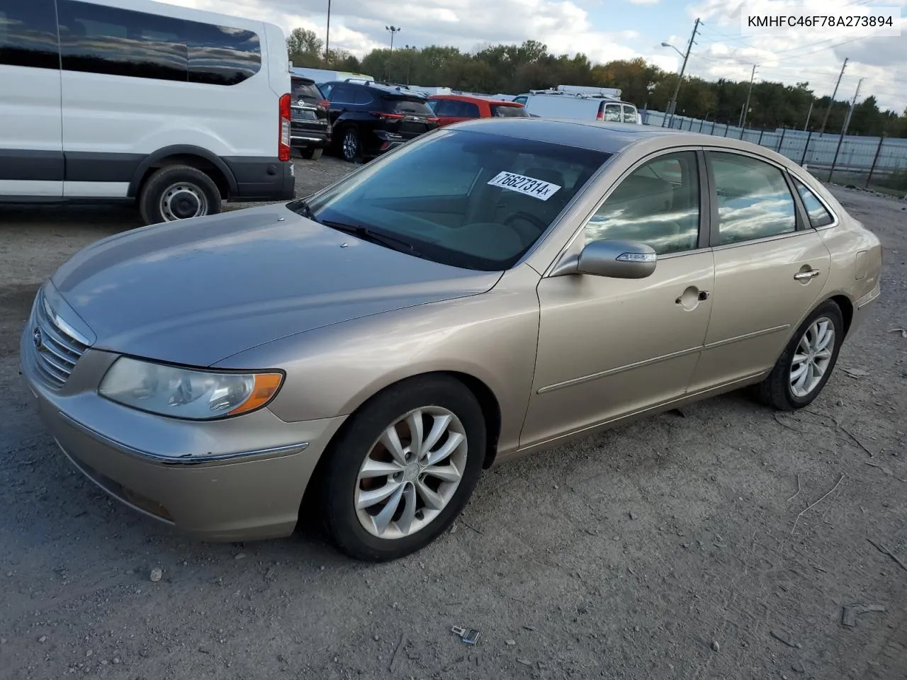 2008 Hyundai Azera Se VIN: KMHFC46F78A273894 Lot: 76627314