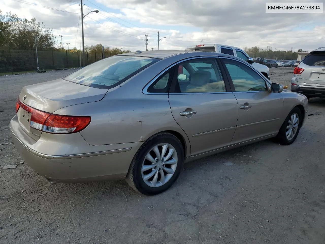 2008 Hyundai Azera Se VIN: KMHFC46F78A273894 Lot: 76627314