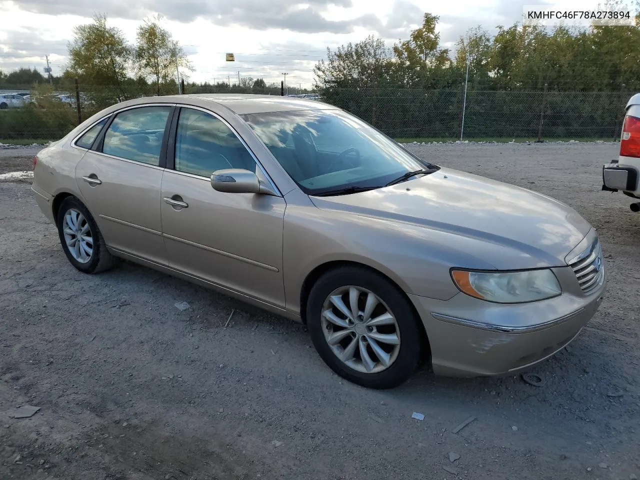 2008 Hyundai Azera Se VIN: KMHFC46F78A273894 Lot: 76627314