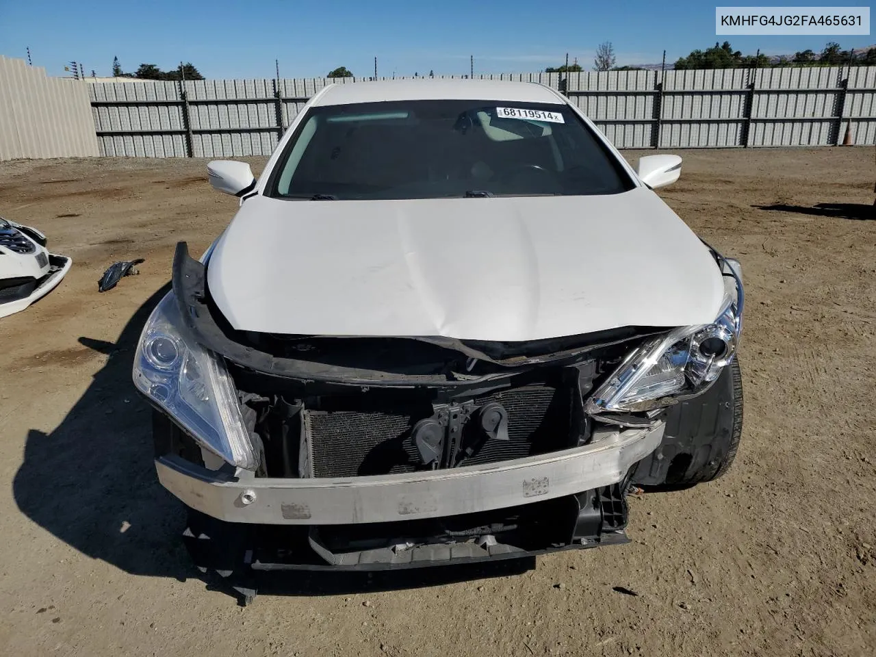 2015 Hyundai Azera VIN: KMHFG4JG2FA465631 Lot: 68119514