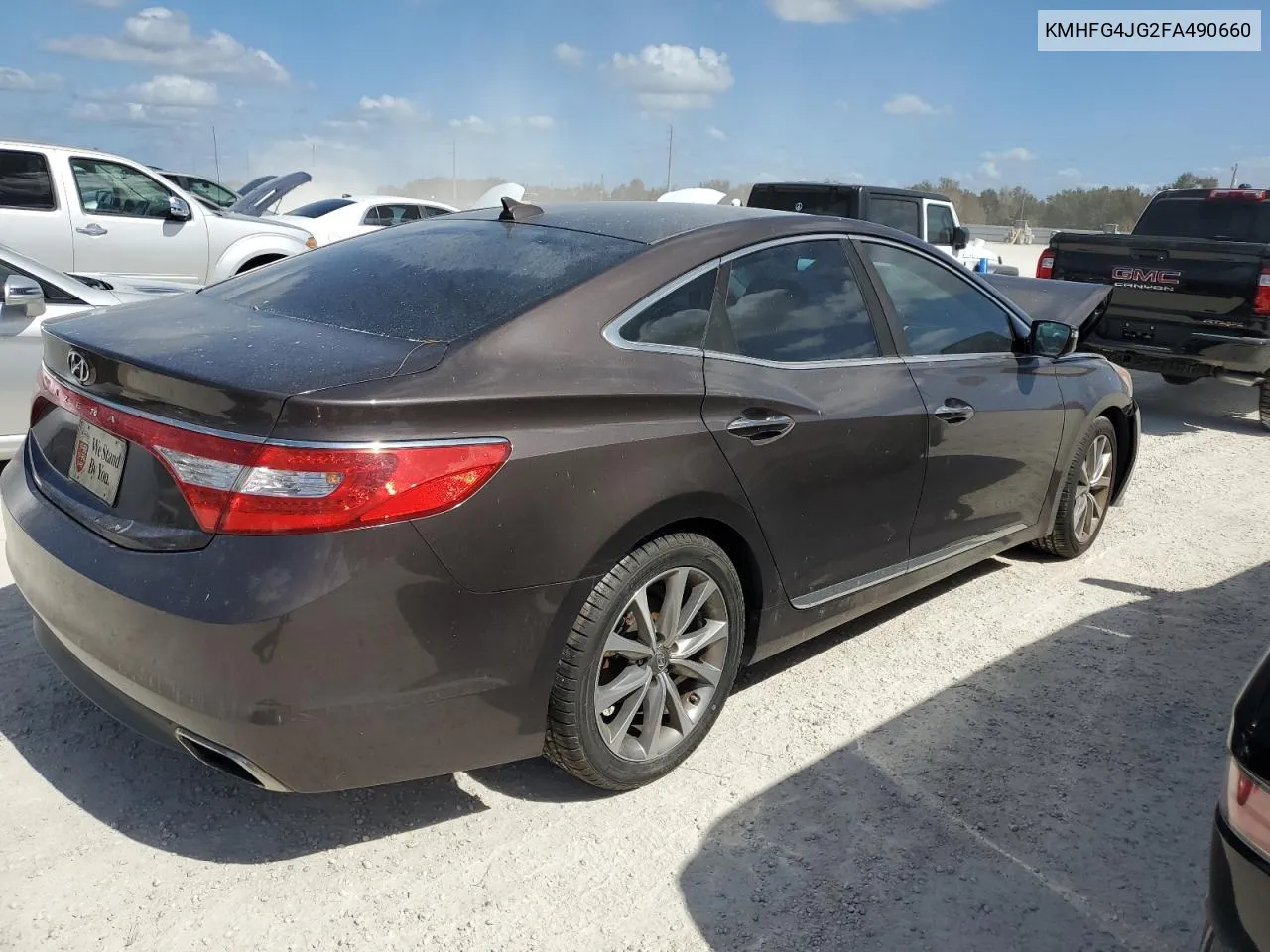 2015 Hyundai Azera VIN: KMHFG4JG2FA490660 Lot: 77157344