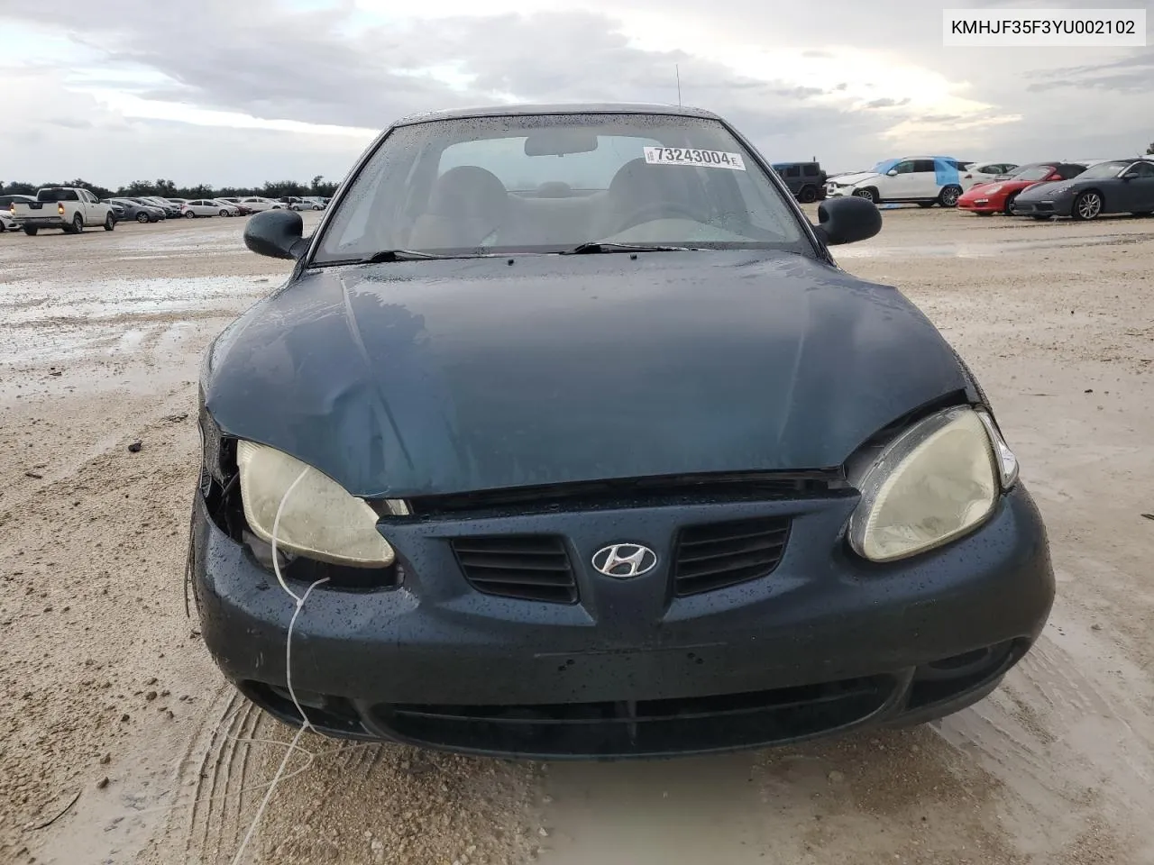 2000 Hyundai Elantra Gls VIN: KMHJF35F3YU002102 Lot: 73243004