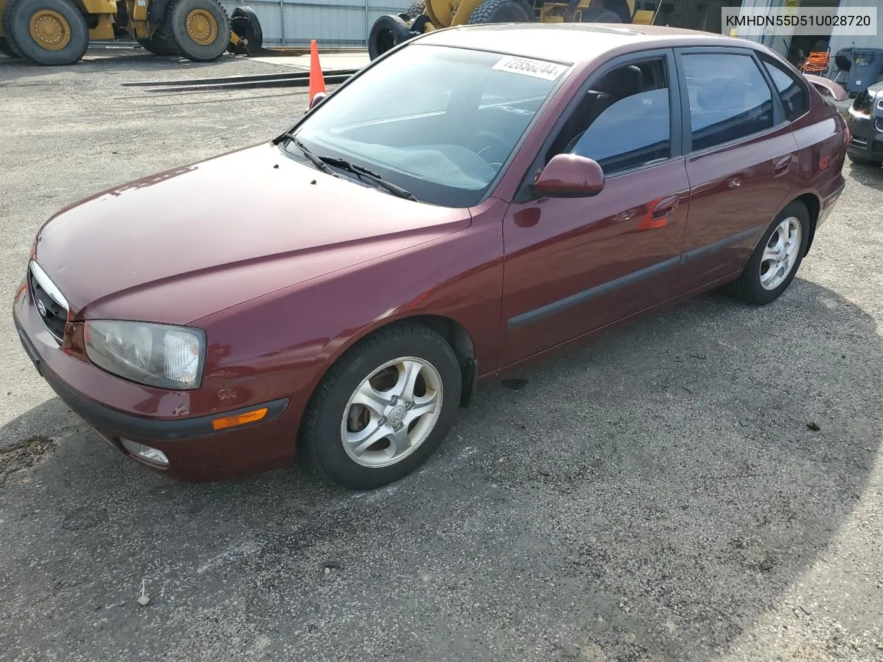 2001 Hyundai Elantra Gls VIN: KMHDN55D51U028720 Lot: 72858244