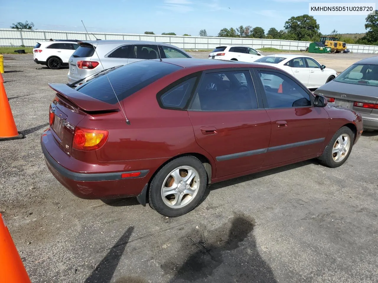 2001 Hyundai Elantra Gls VIN: KMHDN55D51U028720 Lot: 72858244