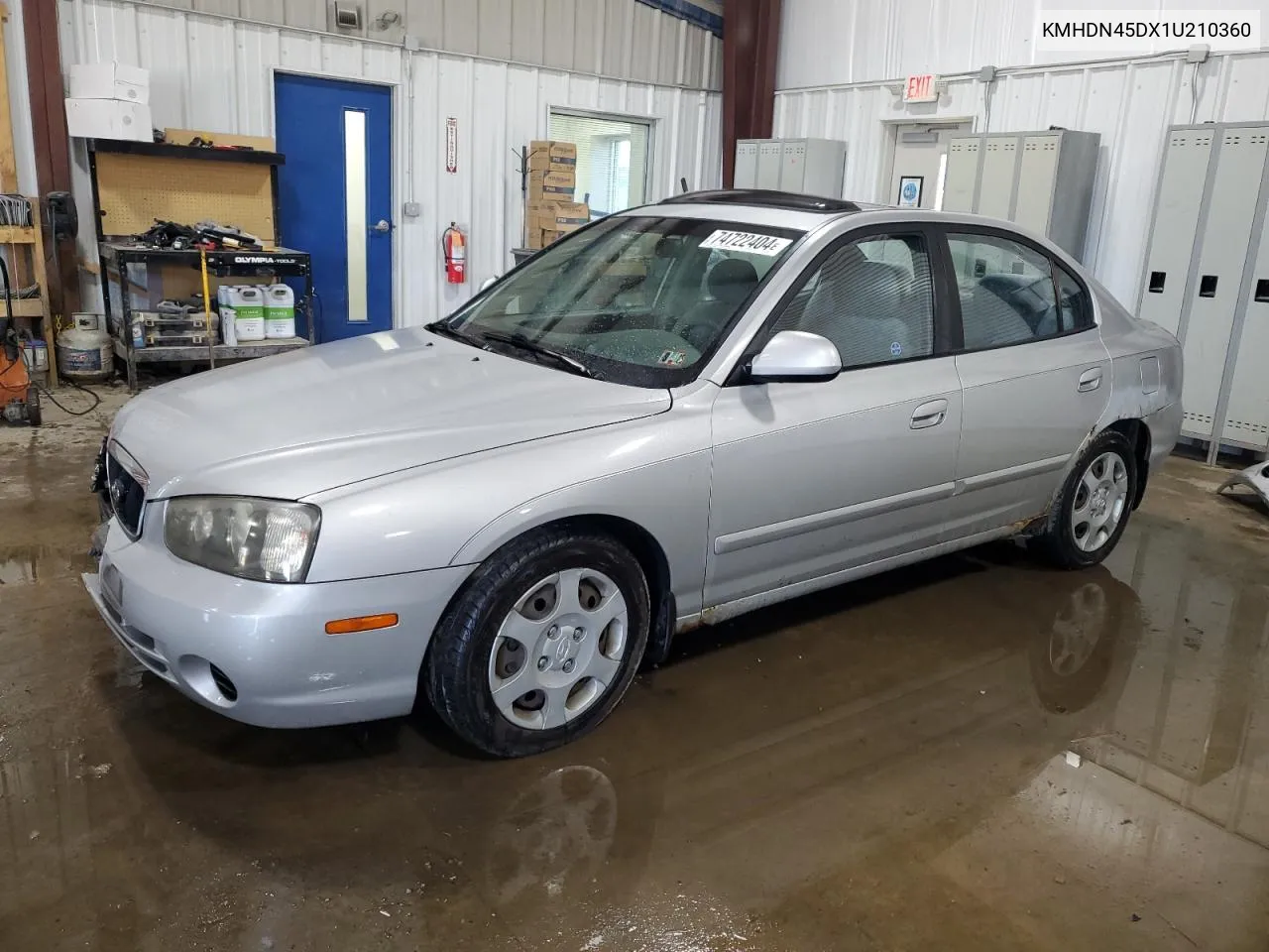 2001 Hyundai Elantra Gls VIN: KMHDN45DX1U210360 Lot: 74722404