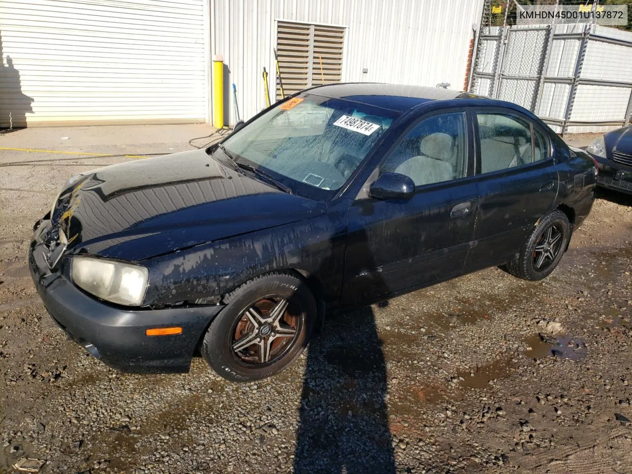 2001 Hyundai Elantra Gls VIN: KMHDN45D01U137872 Lot: 74987874