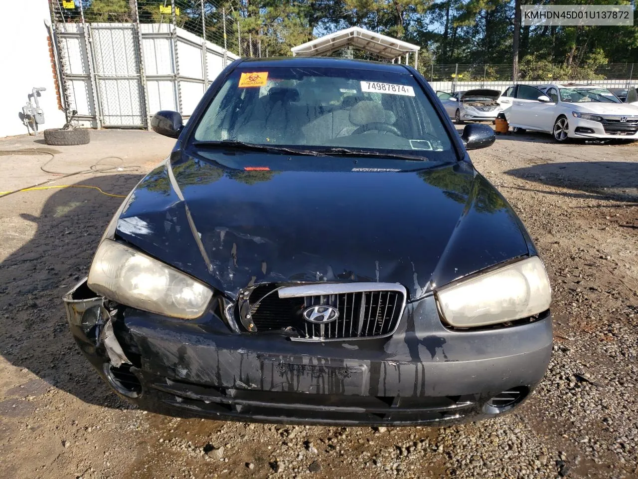 2001 Hyundai Elantra Gls VIN: KMHDN45D01U137872 Lot: 74987874