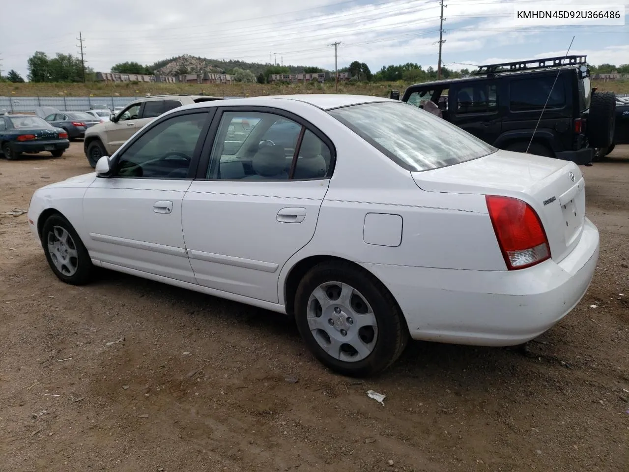 2002 Hyundai Elantra Gls VIN: KMHDN45D92U366486 Lot: 59576134