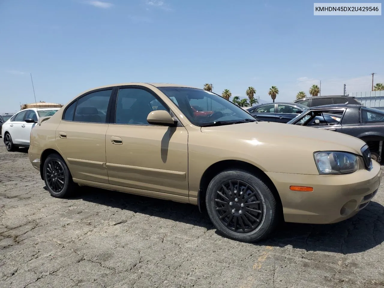 2002 Hyundai Elantra Gls VIN: KMHDN45DX2U429546 Lot: 66802244