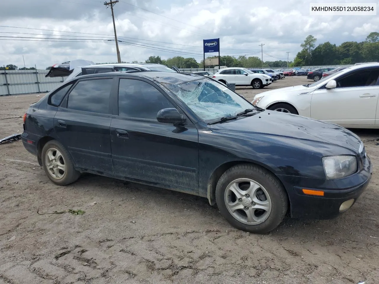 2002 Hyundai Elantra Gls VIN: KMHDN55D12U058234 Lot: 67956784