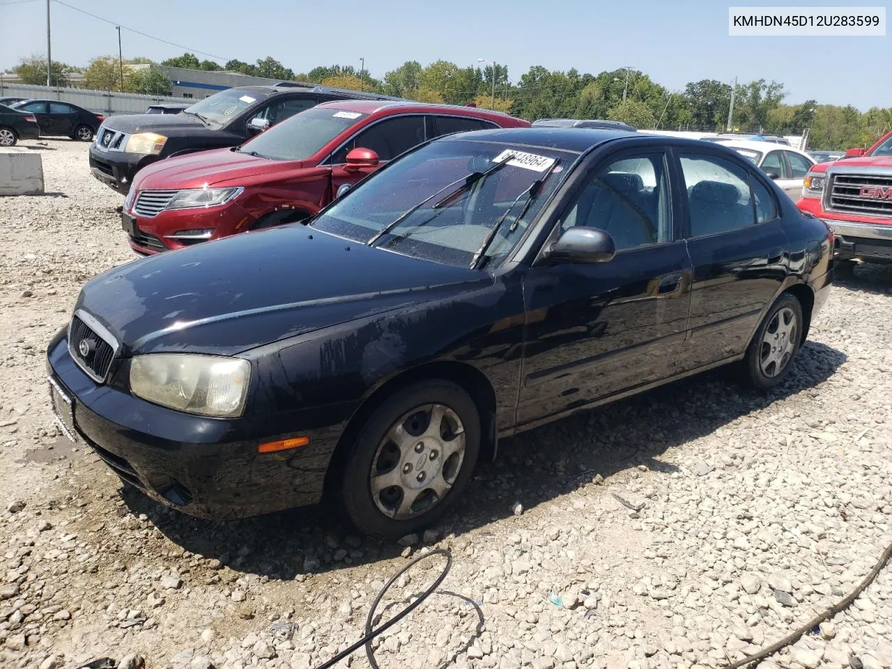 2002 Hyundai Elantra Gls VIN: KMHDN45D12U283599 Lot: 68448964