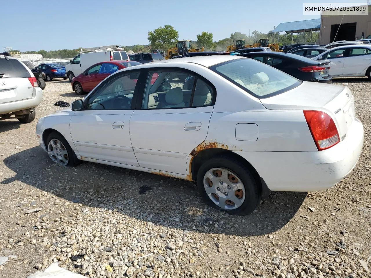 2002 Hyundai Elantra Gls VIN: KMHDN45D72U321899 Lot: 70520504