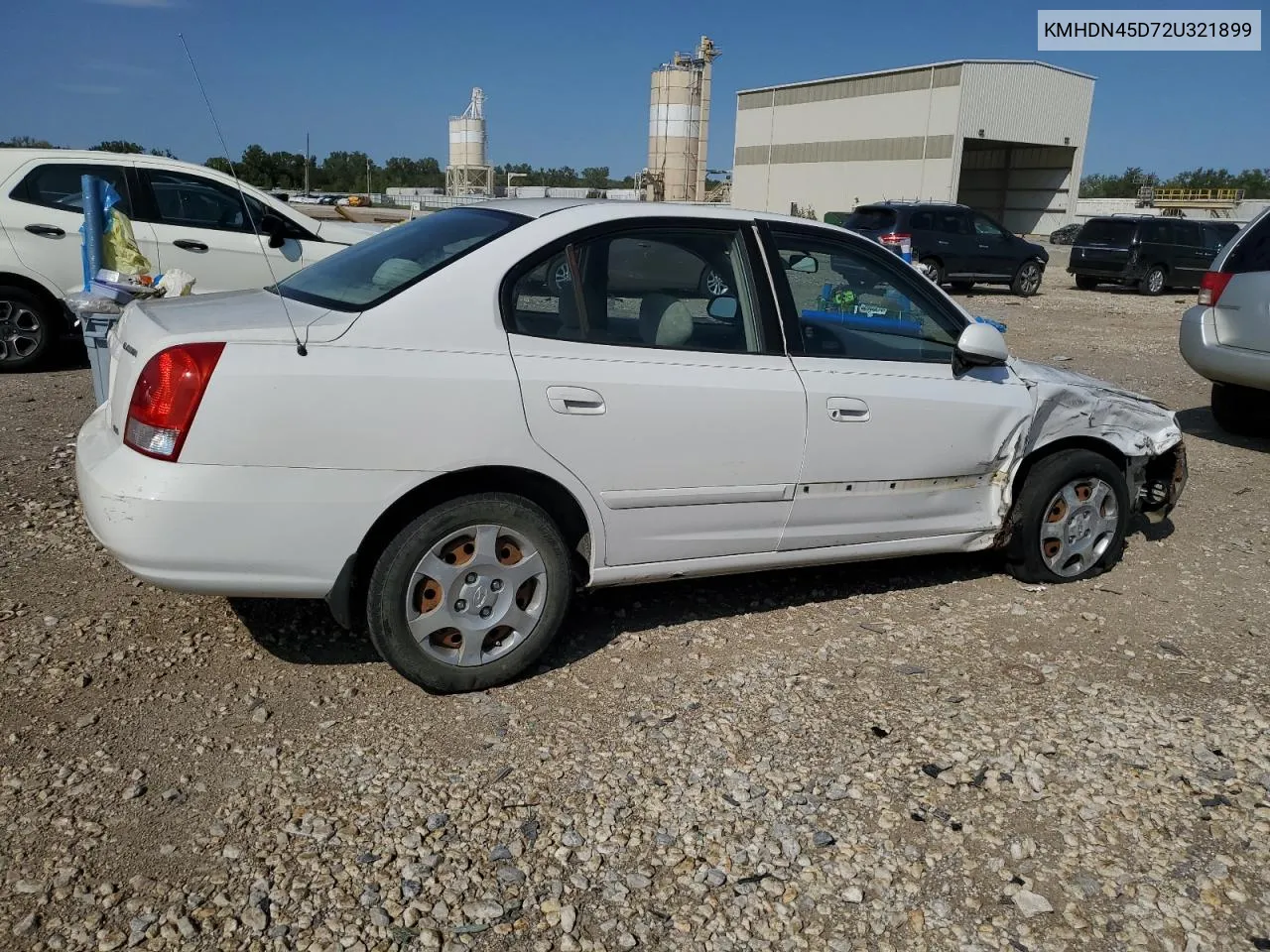 2002 Hyundai Elantra Gls VIN: KMHDN45D72U321899 Lot: 70520504