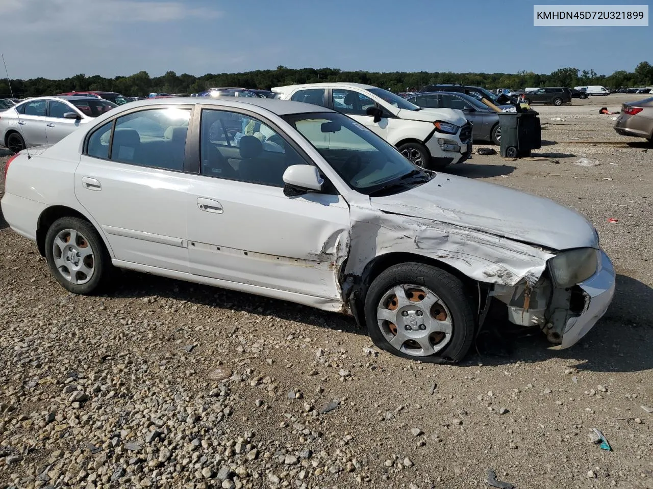 2002 Hyundai Elantra Gls VIN: KMHDN45D72U321899 Lot: 70520504