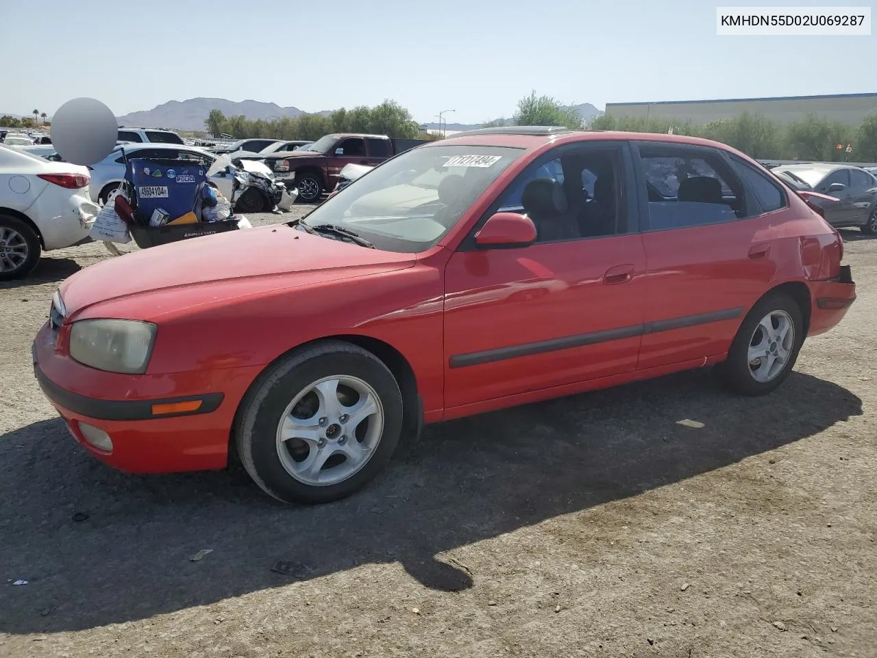 2002 Hyundai Elantra Gls VIN: KMHDN55D02U069287 Lot: 71217494