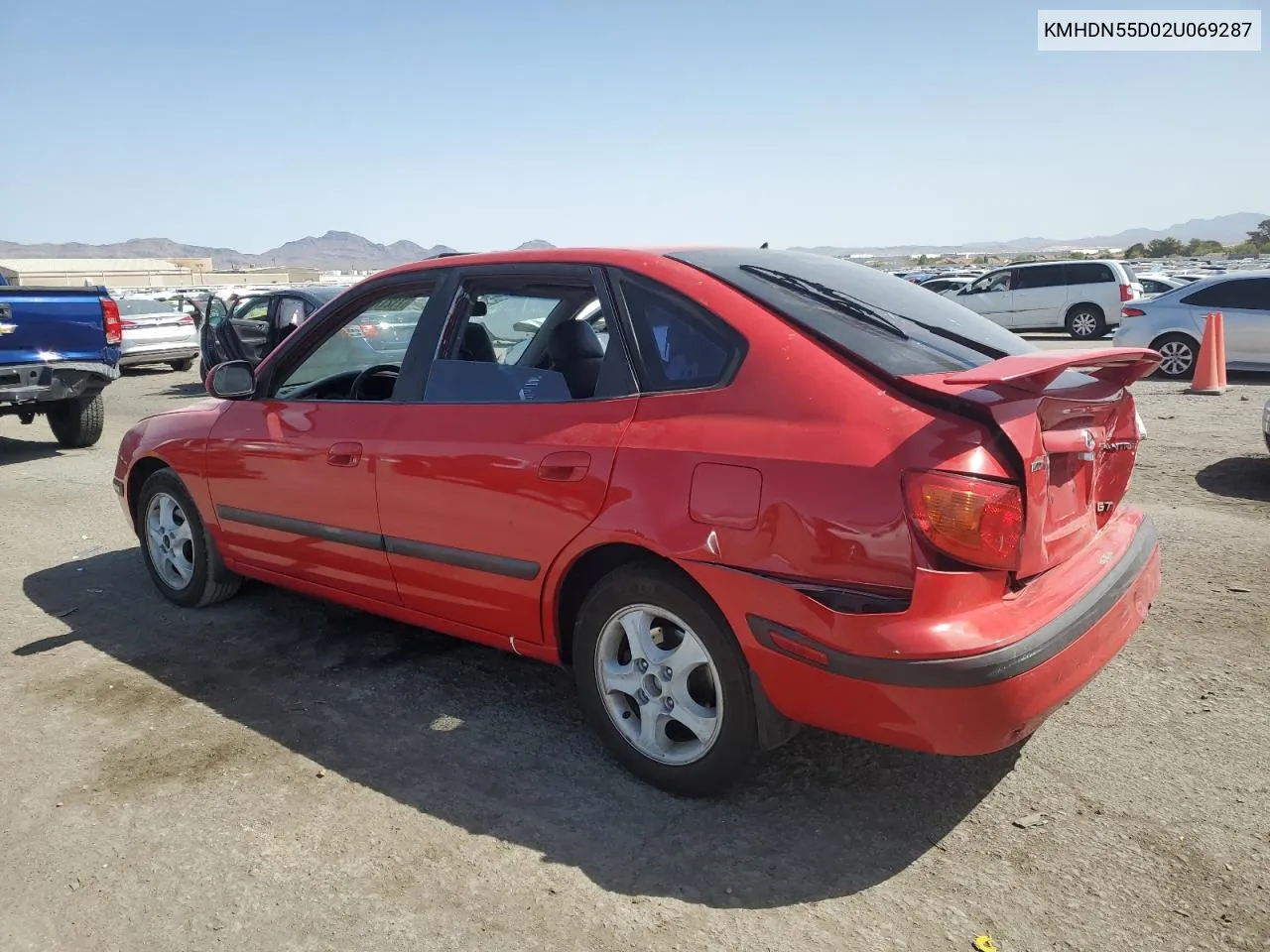 2002 Hyundai Elantra Gls VIN: KMHDN55D02U069287 Lot: 71217494