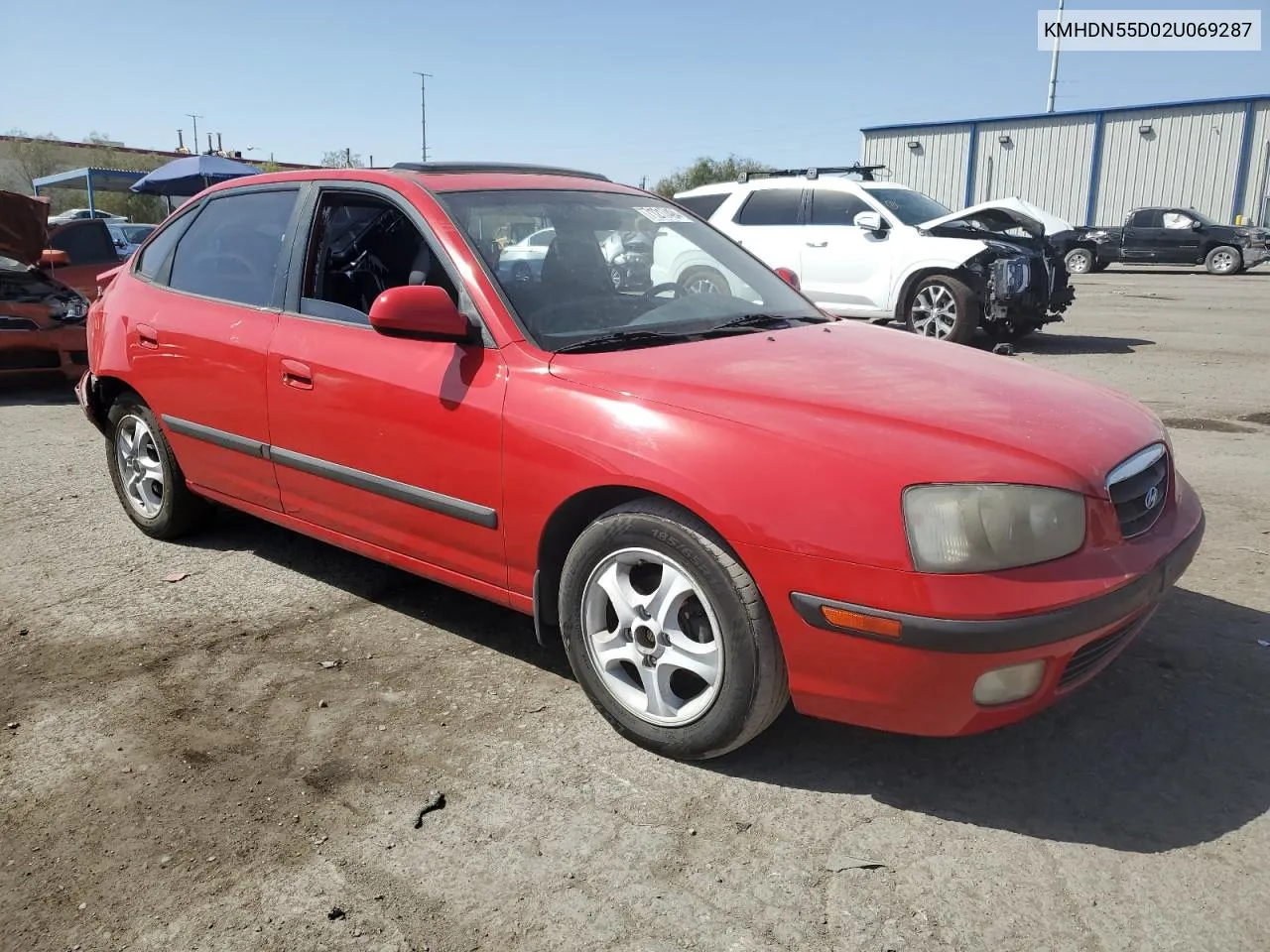 2002 Hyundai Elantra Gls VIN: KMHDN55D02U069287 Lot: 71217494