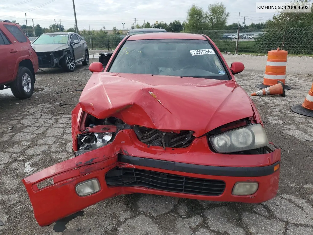 2002 Hyundai Elantra Gls VIN: KMHDN55D32U064603 Lot: 73097184