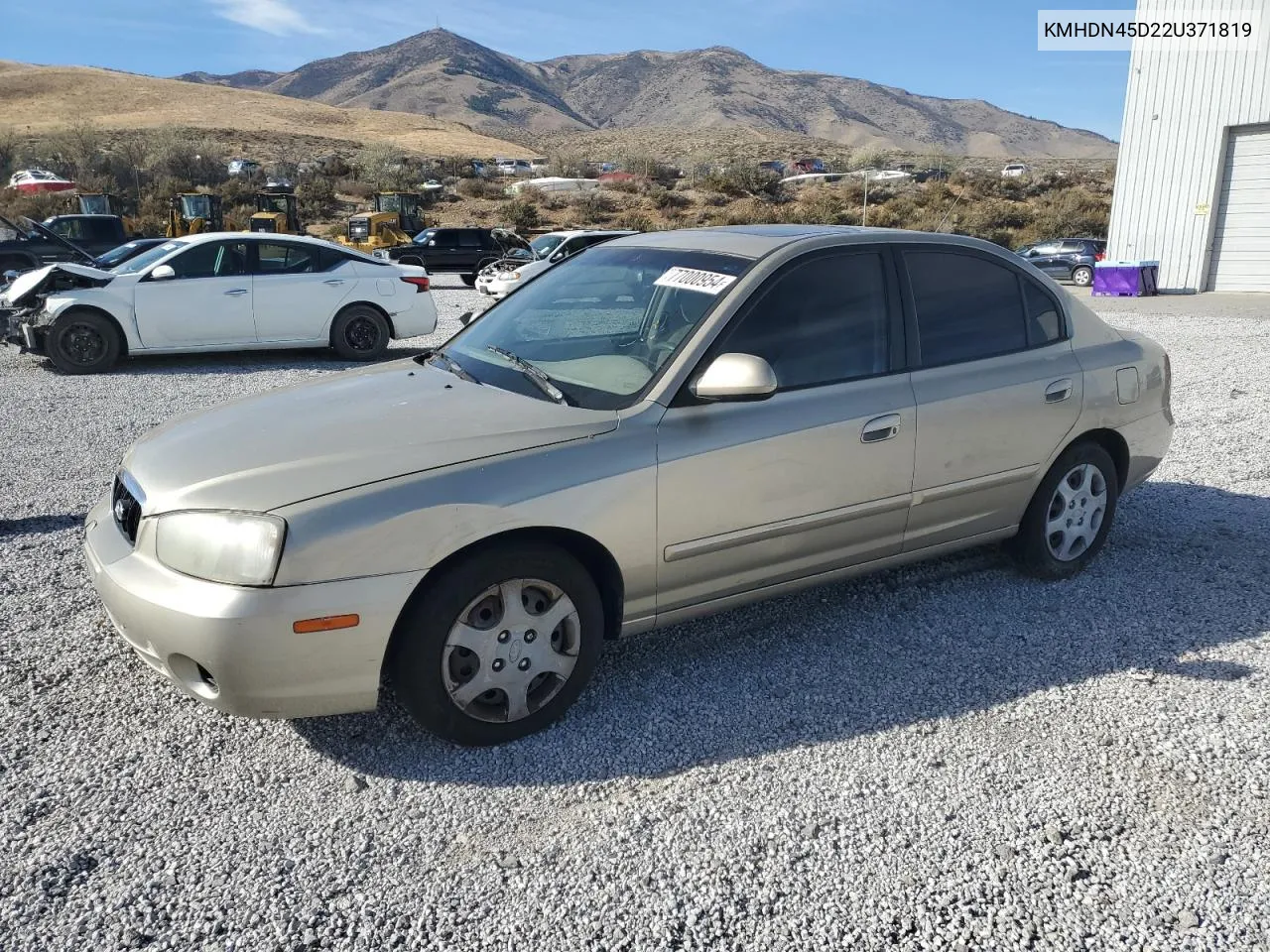 2002 Hyundai Elantra Gls VIN: KMHDN45D22U371819 Lot: 77000954