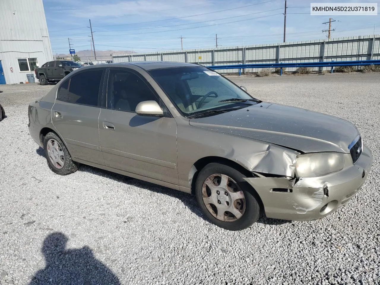 KMHDN45D22U371819 2002 Hyundai Elantra Gls