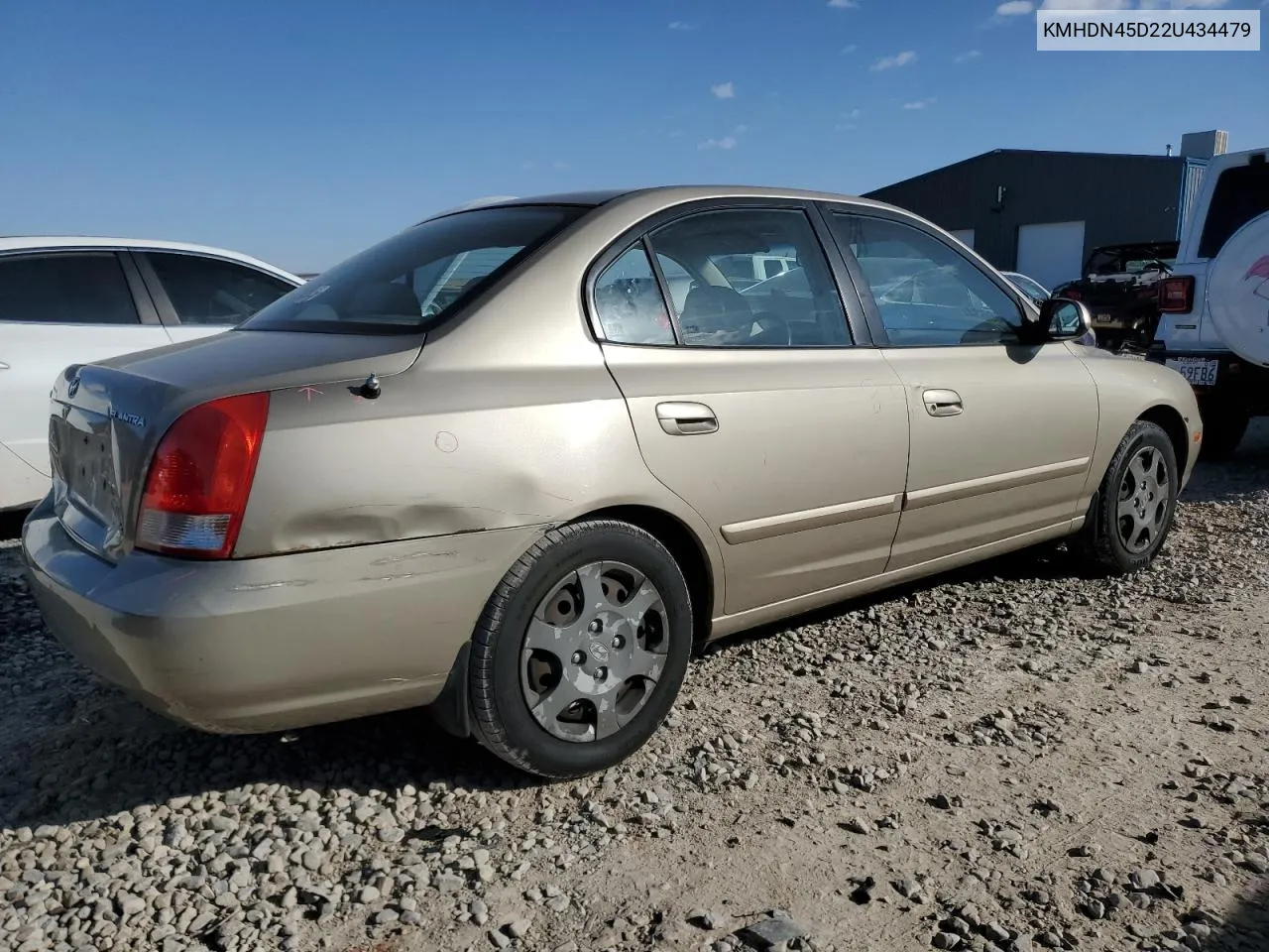 2002 Hyundai Elantra Gls VIN: KMHDN45D22U434479 Lot: 77869634