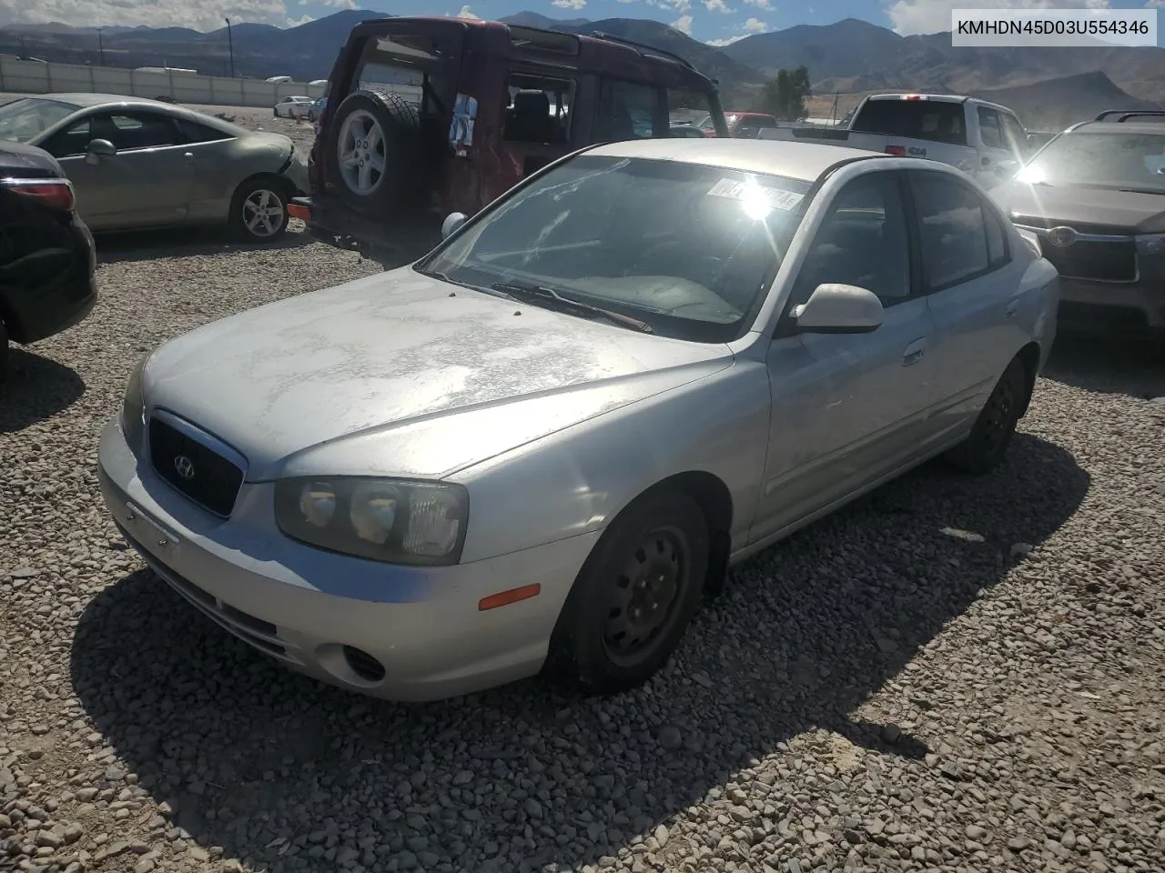 2003 Hyundai Elantra Gls VIN: KMHDN45D03U554346 Lot: 68175074