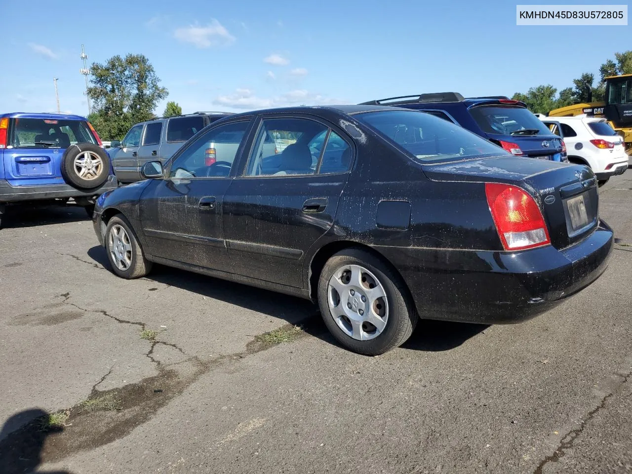 2003 Hyundai Elantra Gls VIN: KMHDN45D83U572805 Lot: 69145174