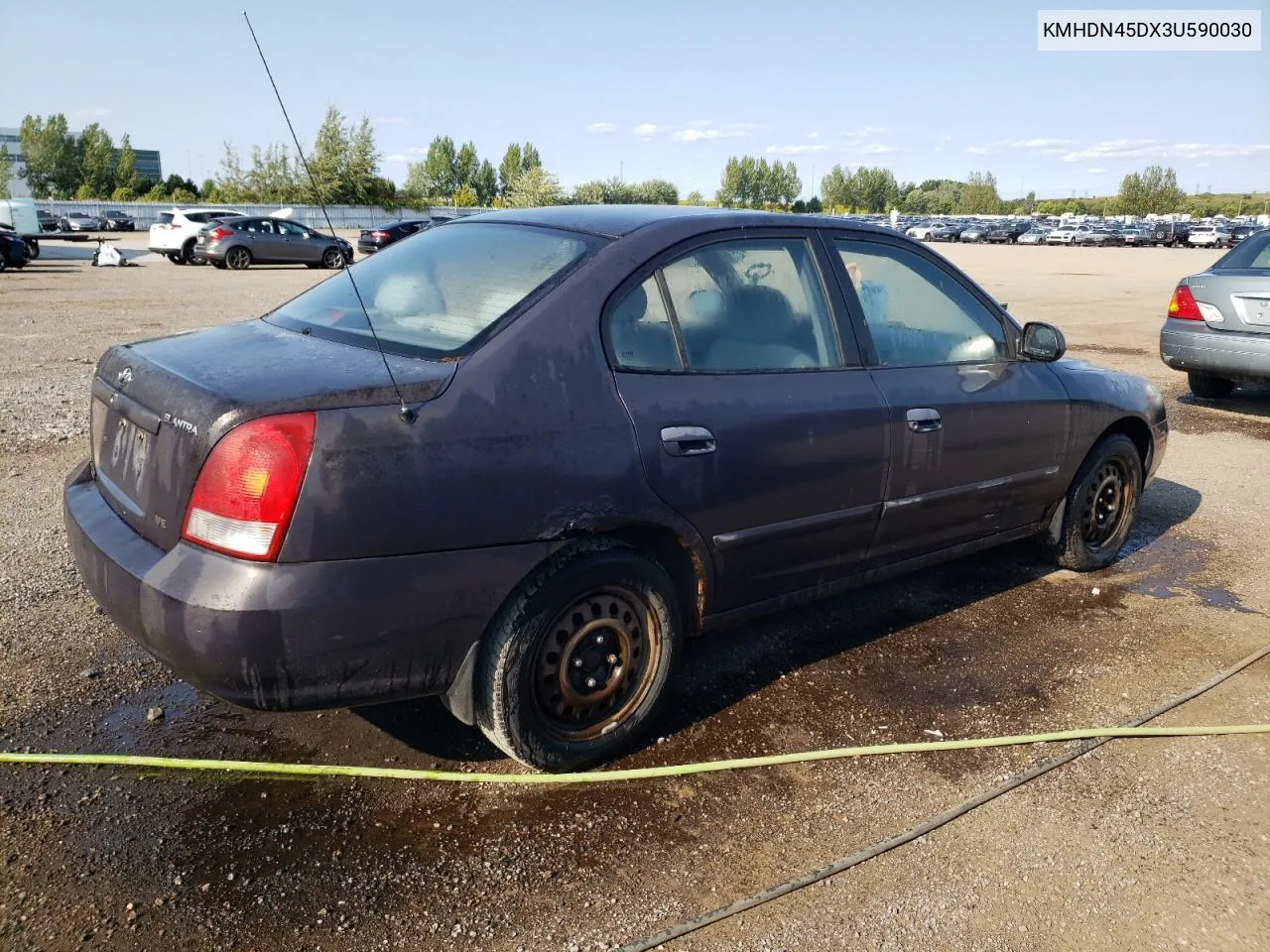 2003 Hyundai Elantra Gls VIN: KMHDN45DX3U590030 Lot: 69869194