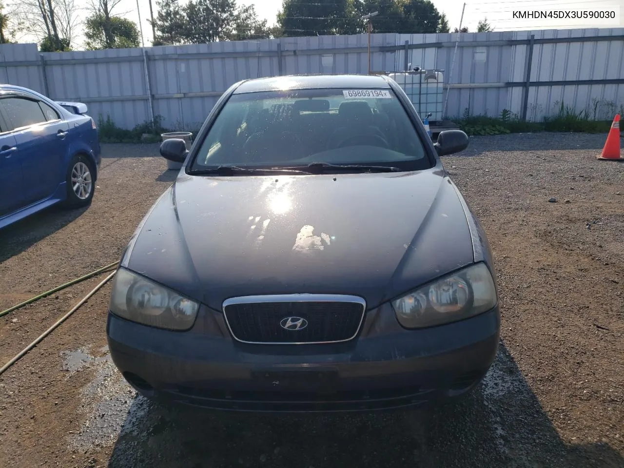 2003 Hyundai Elantra Gls VIN: KMHDN45DX3U590030 Lot: 69869194