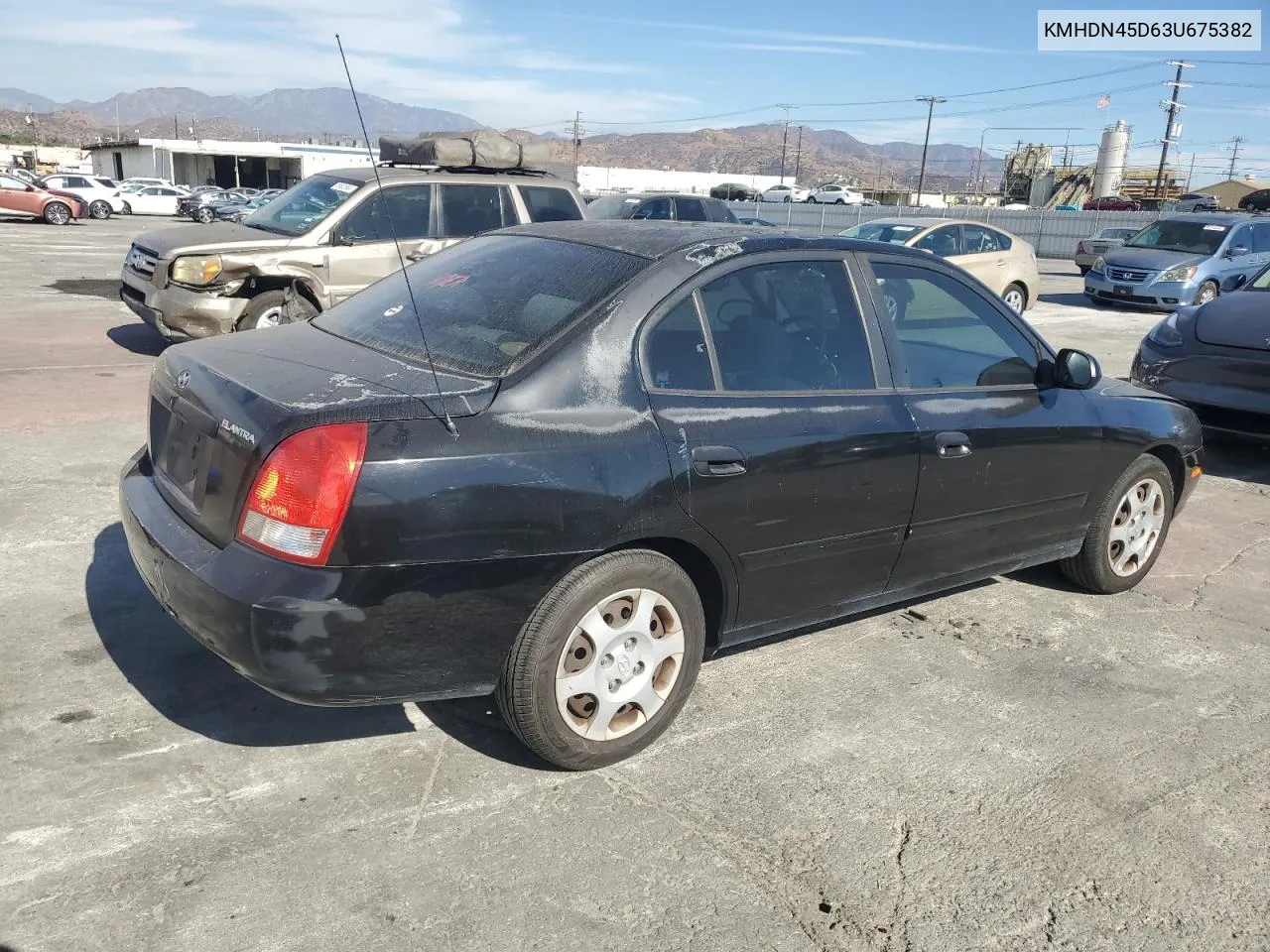 KMHDN45D63U675382 2003 Hyundai Elantra Gls