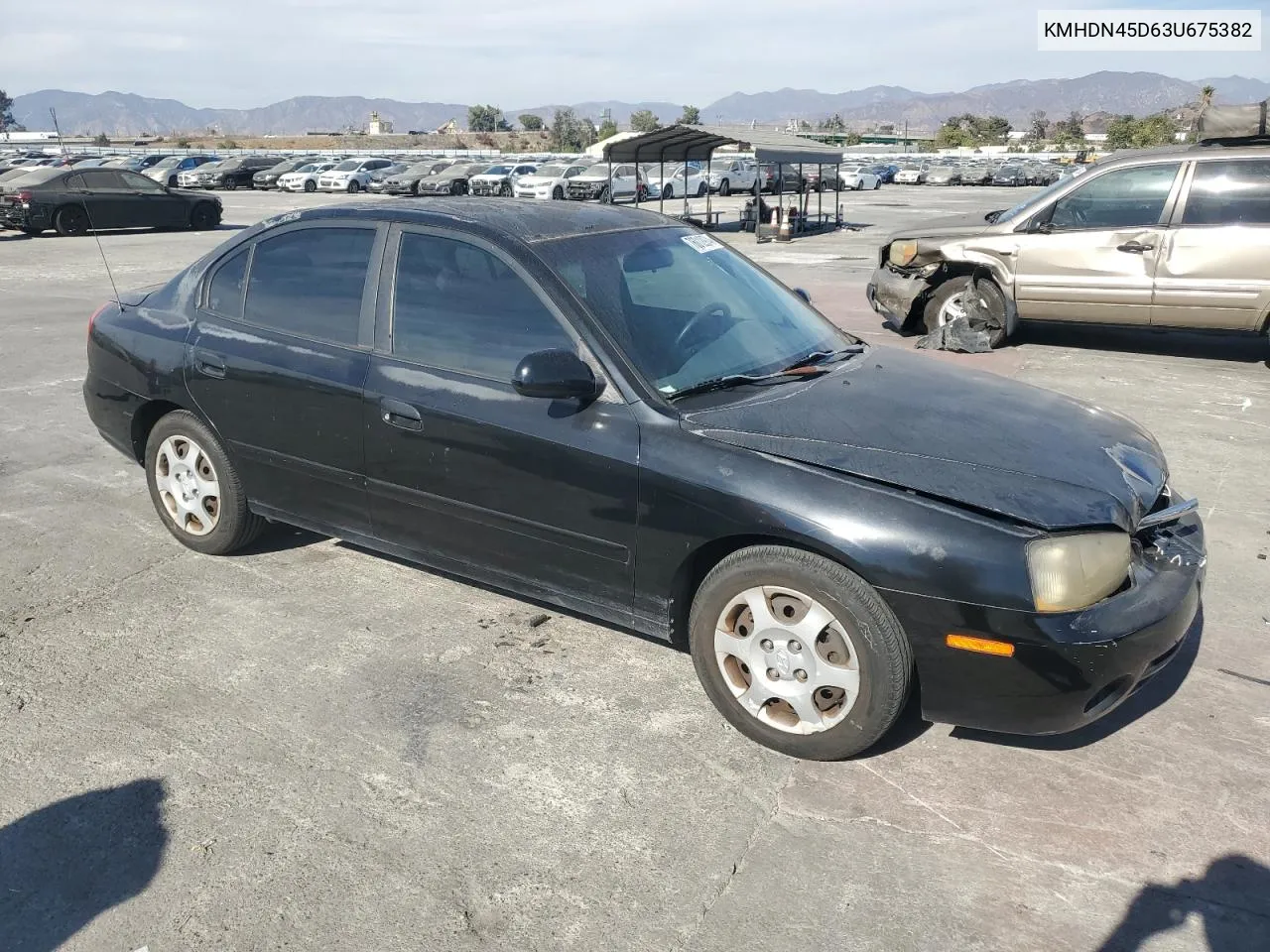 2003 Hyundai Elantra Gls VIN: KMHDN45D63U675382 Lot: 76012974