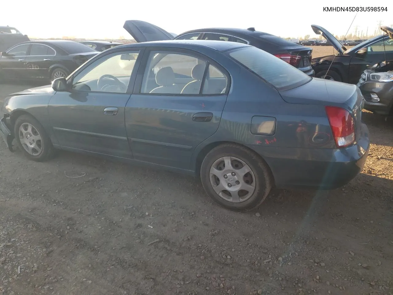 2003 Hyundai Elantra Gls VIN: KMHDN45D83U598594 Lot: 76713594