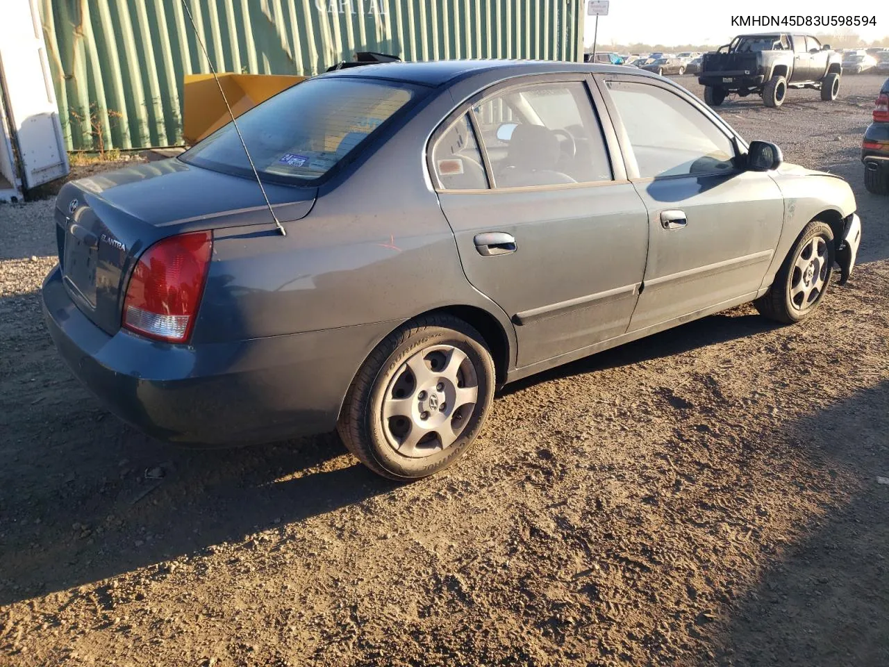 2003 Hyundai Elantra Gls VIN: KMHDN45D83U598594 Lot: 76713594