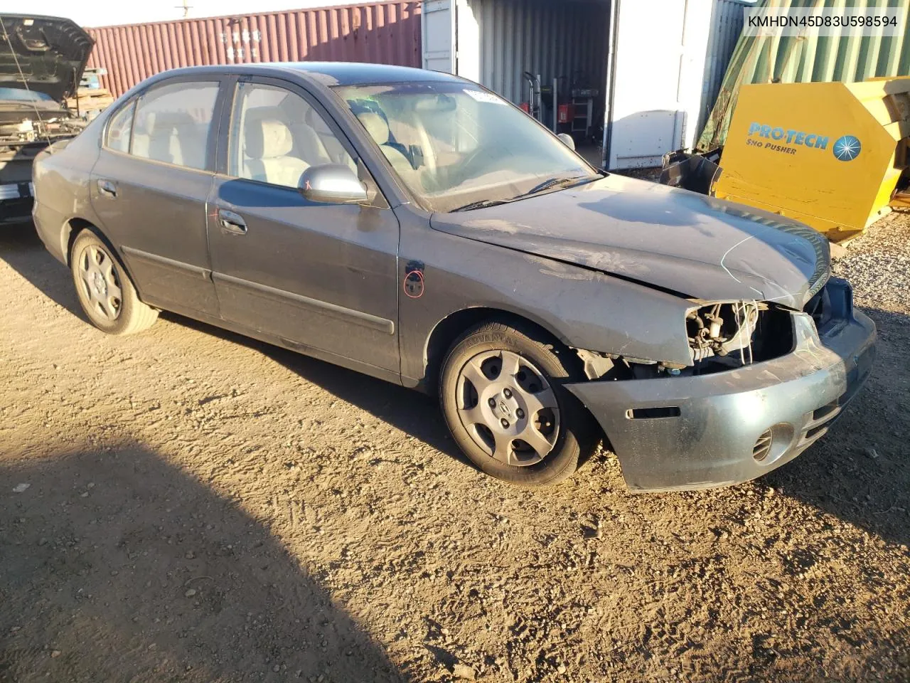 2003 Hyundai Elantra Gls VIN: KMHDN45D83U598594 Lot: 76713594