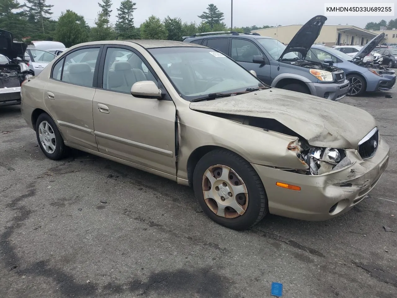 2003 Hyundai Elantra Gls VIN: KMHDN45D33U689255 Lot: 81308734