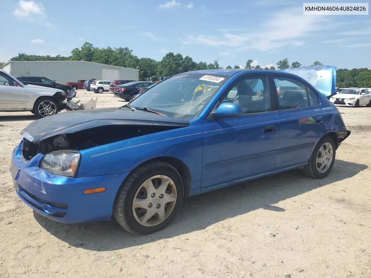 2004 Hyundai Elantra Gls VIN: KMHDN46D64U824826 Lot: 62060004