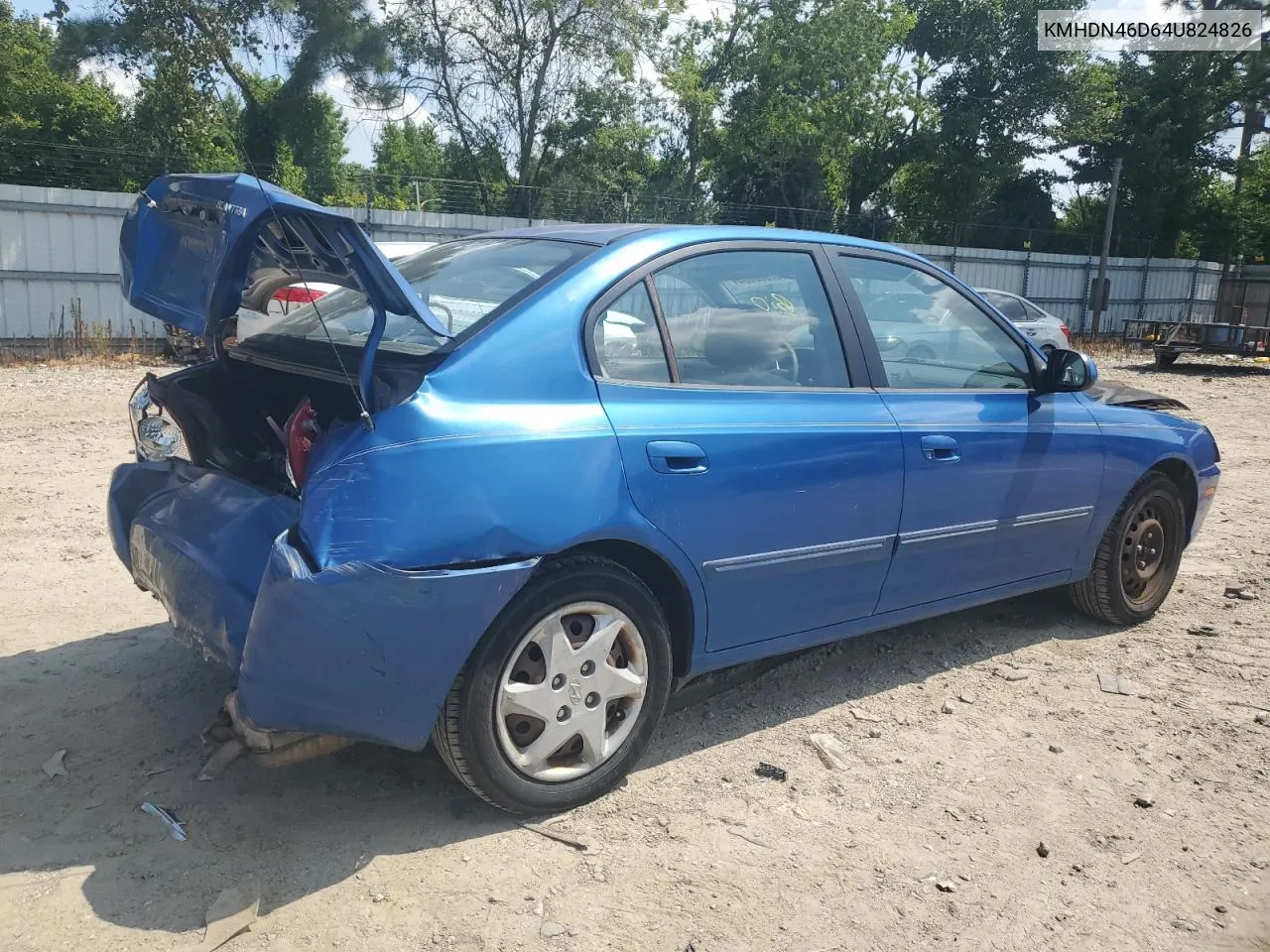 2004 Hyundai Elantra Gls VIN: KMHDN46D64U824826 Lot: 62060004