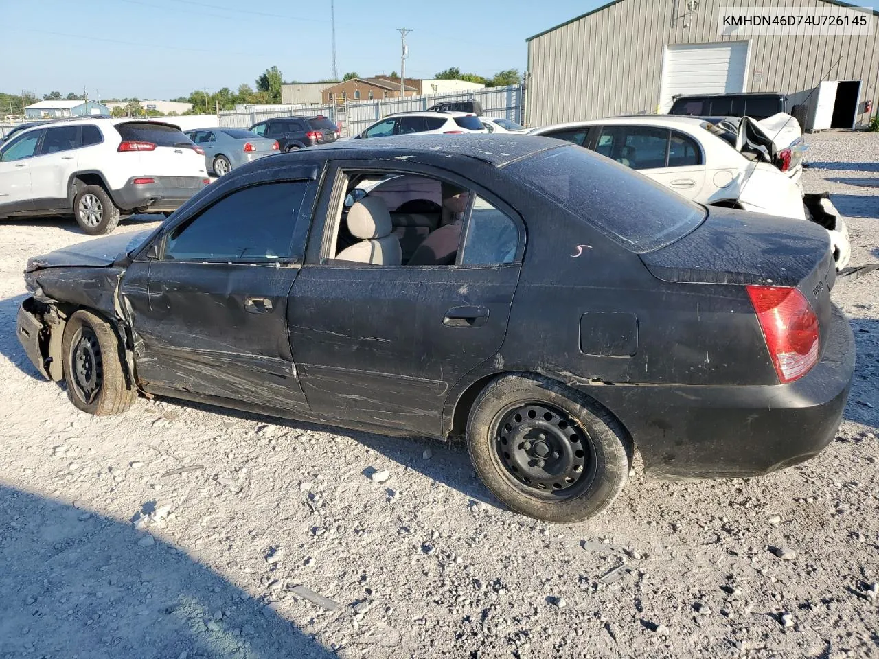 2004 Hyundai Elantra Gls VIN: KMHDN46D74U726145 Lot: 67103864