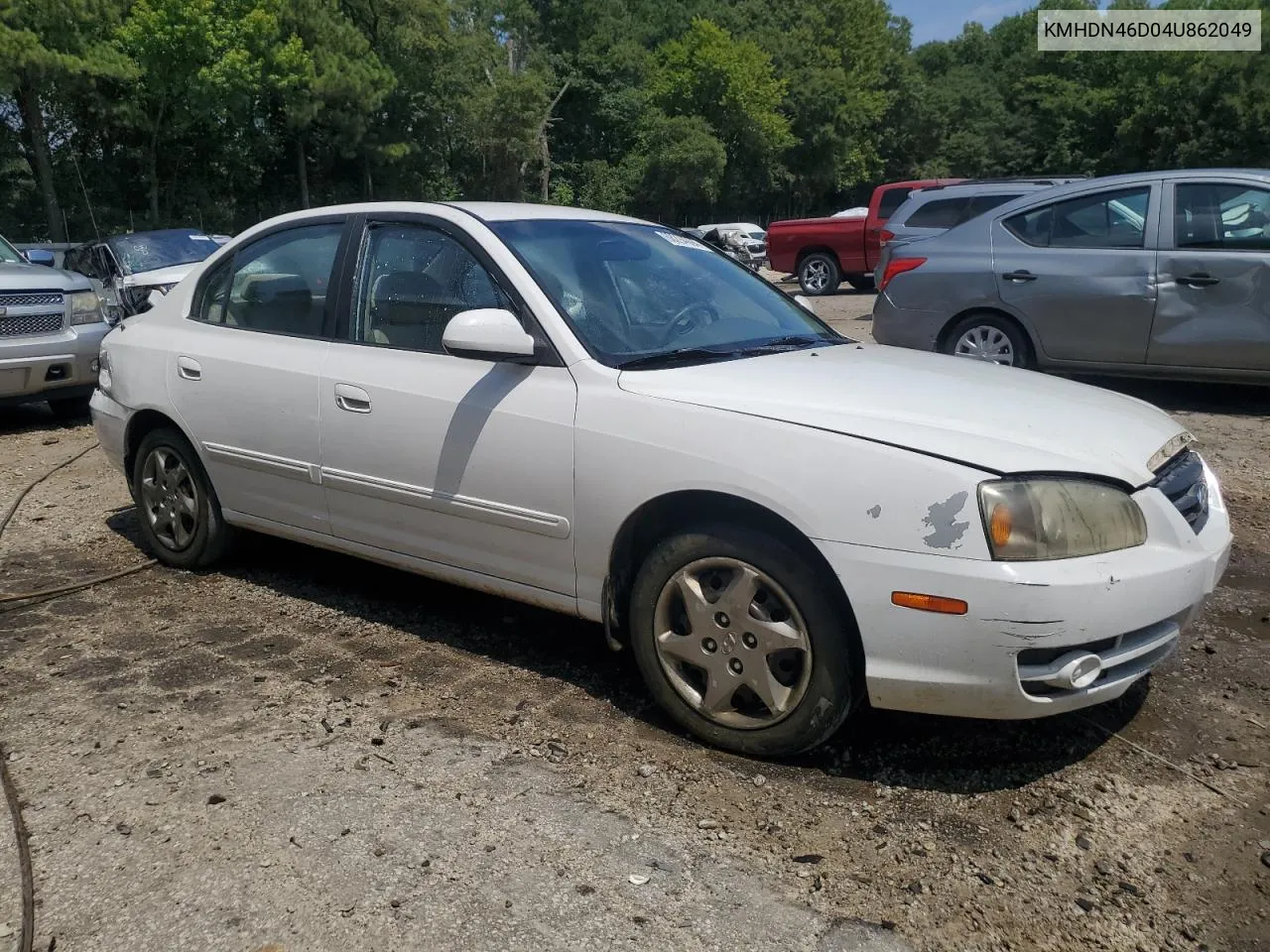 2004 Hyundai Elantra Gls VIN: KMHDN46D04U862049 Lot: 68294894