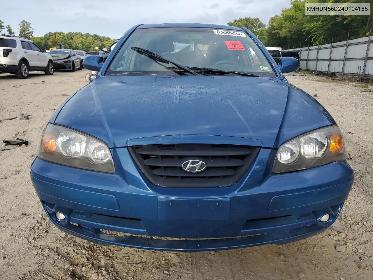 2004 Hyundai Elantra Gls VIN: KMHDN56D24U104185 Lot: 69685854